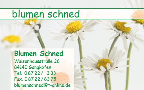 Blumen Schned